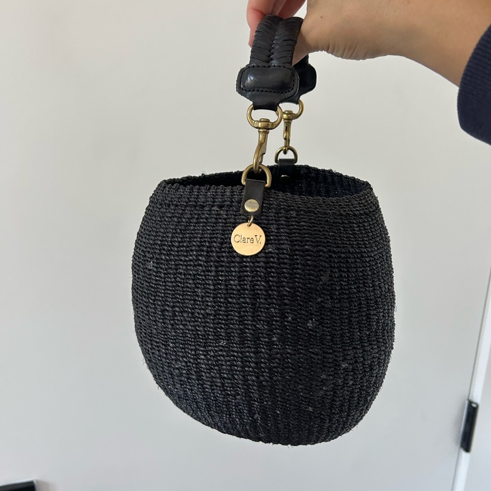 Clare V Black Pot de Miel Bucket Bag